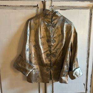 020: 1980s handmade 100% silk rayon jacket made in Hong Kong